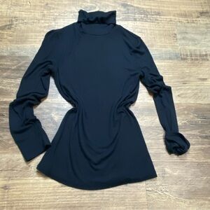 INC International Concepts Black Turtleneck Top long sleeve medium